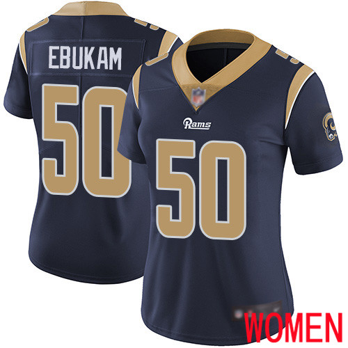 Los Angeles Rams Limited Navy Blue Women Samson Ebukam Home Jersey NFL Football #50 Vapor Untouchable
